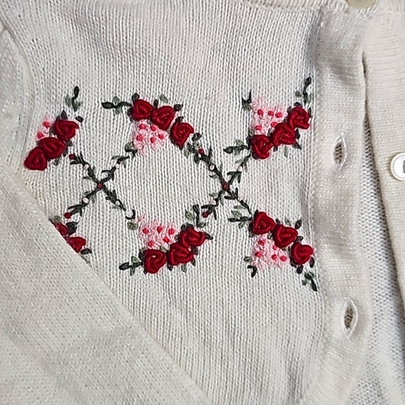 EUC: Elegant Janie & Jack Floral Cardigan 🌹 - Size 5T - Picture 2 of 5